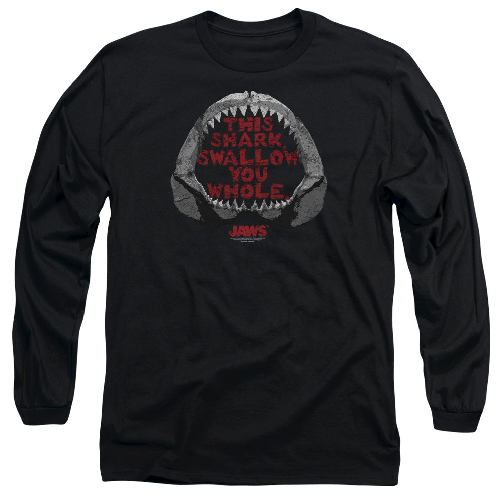 Jaws This Shark Mens Long Sleeve Shirt Black Officially Licensed