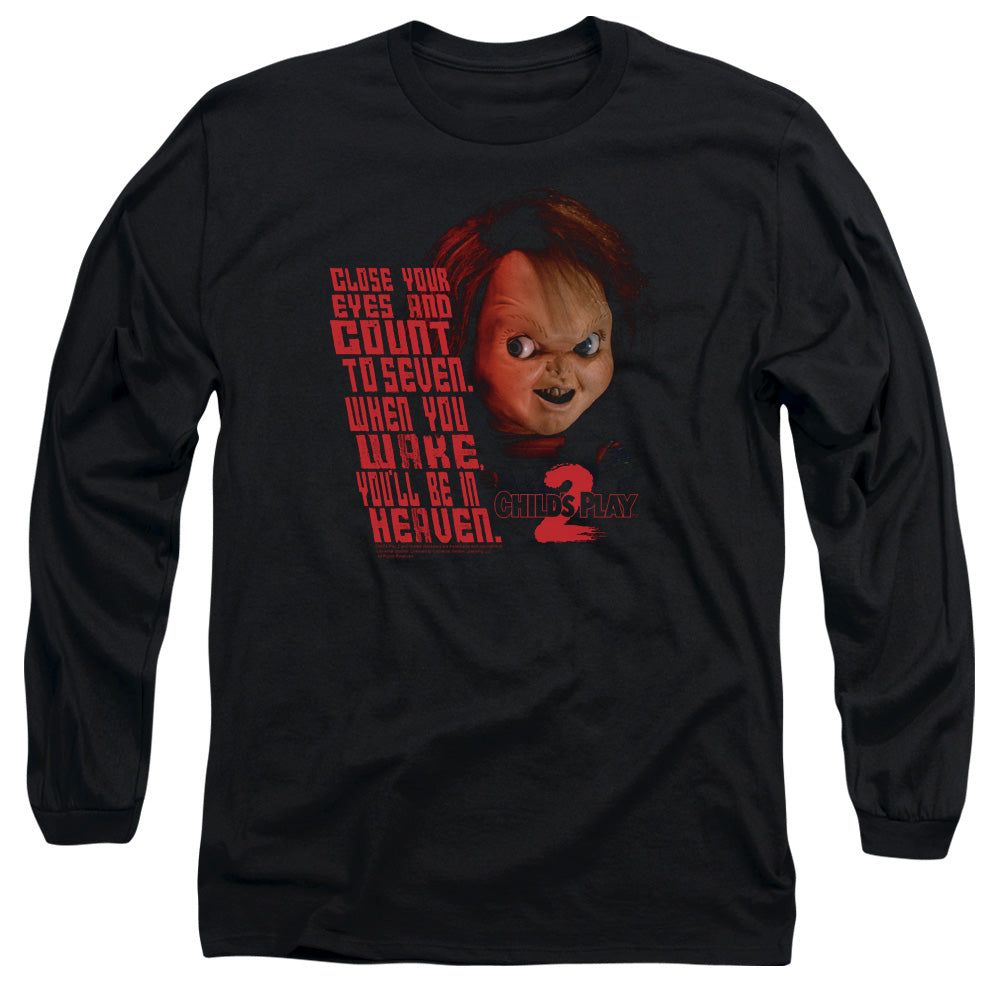 Childs Play 2 In Heaven Mens Long Sleeve Shirt Black Officially Licensed Officially Licensed
