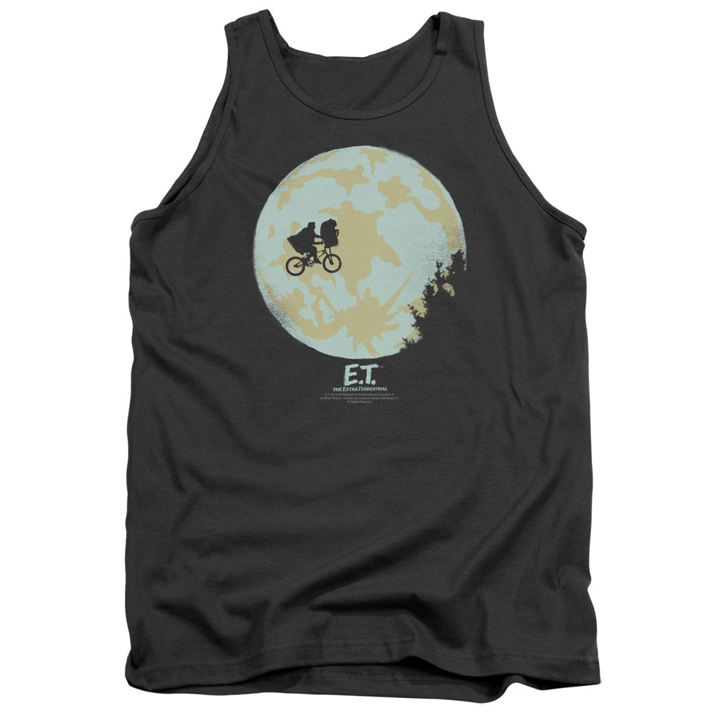 Et In The Moon Mens Tank Top Shirt Charcoal Charcoal Officially Licensed
