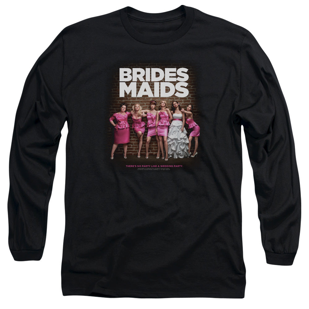 Bridesmaids Poster Mens Long Sleeve Shirt Black Officially Licensed Officially Licensed