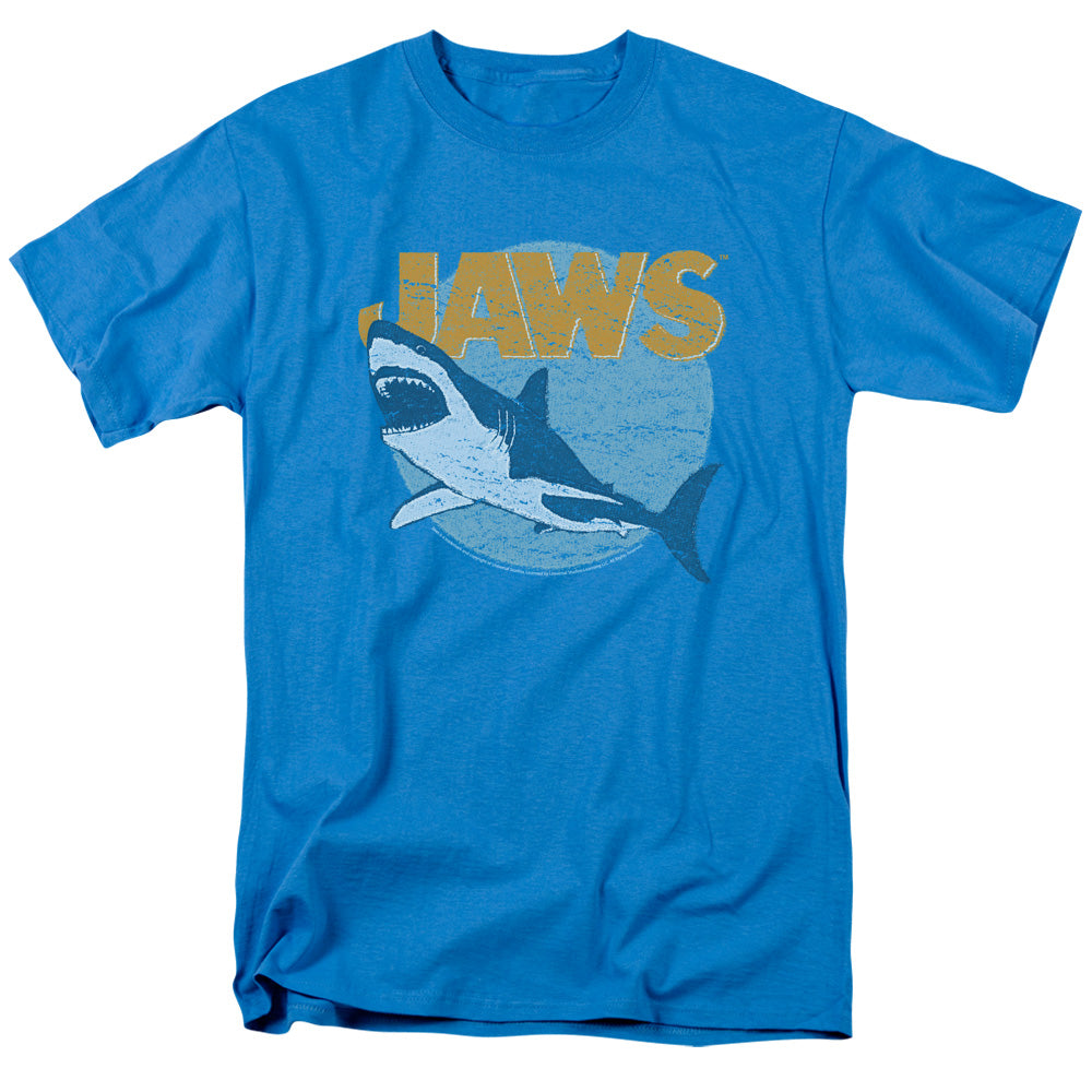 Jaws Day Glow Mens T Shirt Turquoise