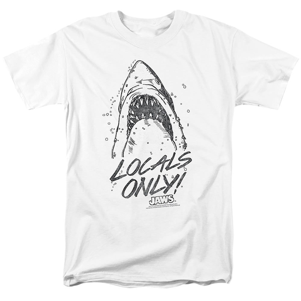 Jaws Locals Only Mens T Shirt White