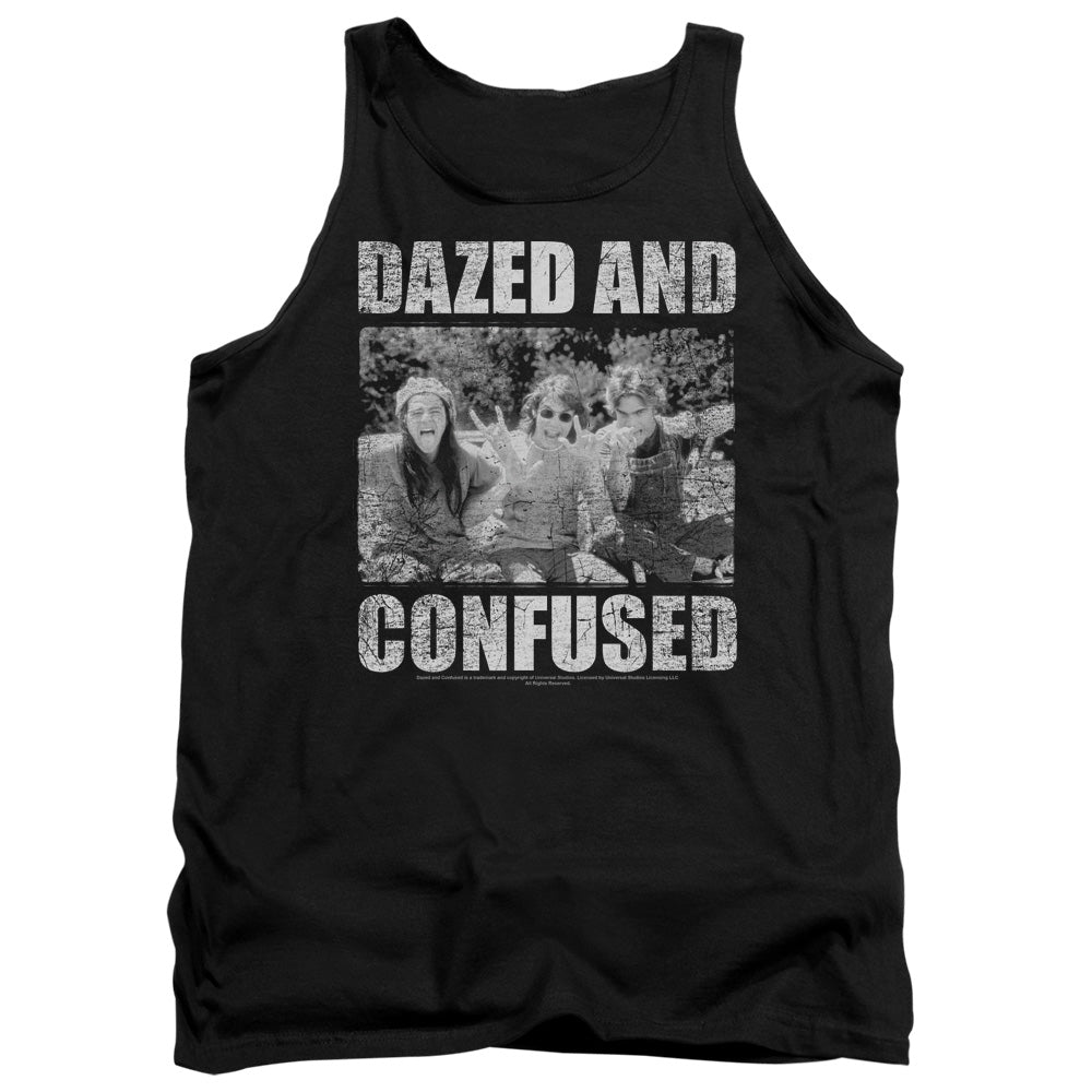 Dazed And Confused Rock On Mens Tank Top Shirt Black Black Officially Licensed