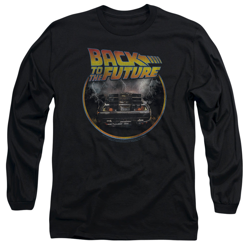 Back To The Future Back Mens Long Sleeve Shirt Black Officially Licensed