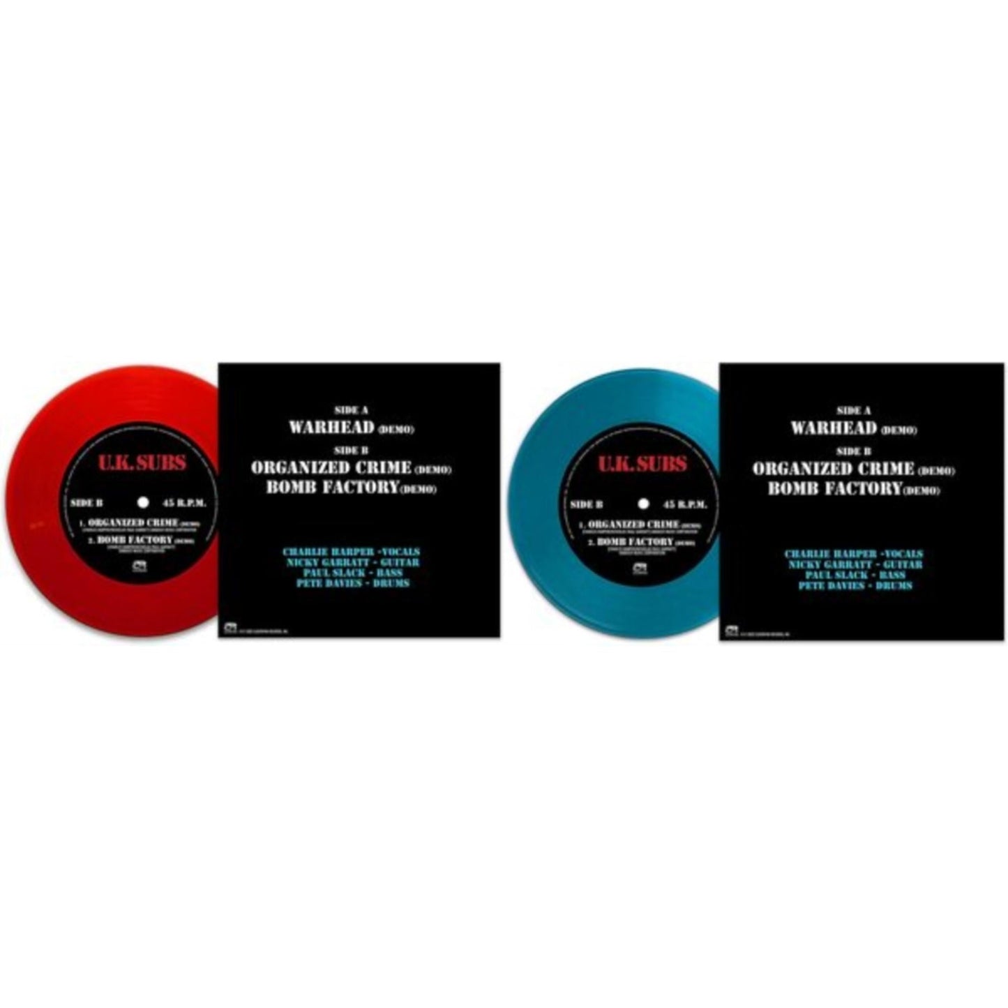 Uk Subs - Warhead (Red Vinyl) & Warhead (Blue Vinyl)