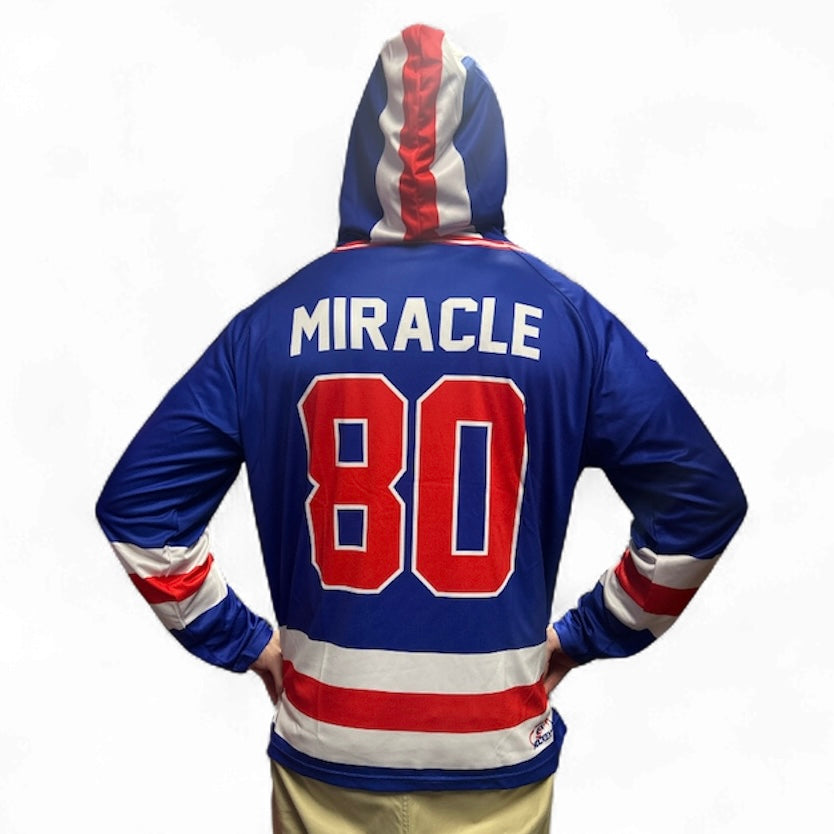 Miracle on Ice USA Hockey 1980 Lightweight Blue Hoodie