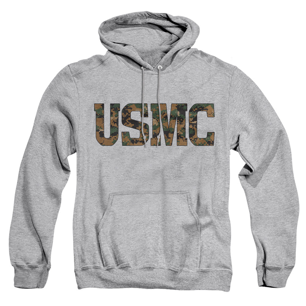 Us Marine Corps Usmc Camo Fill Mens Hoodie Athletic Heather Officially Licensed