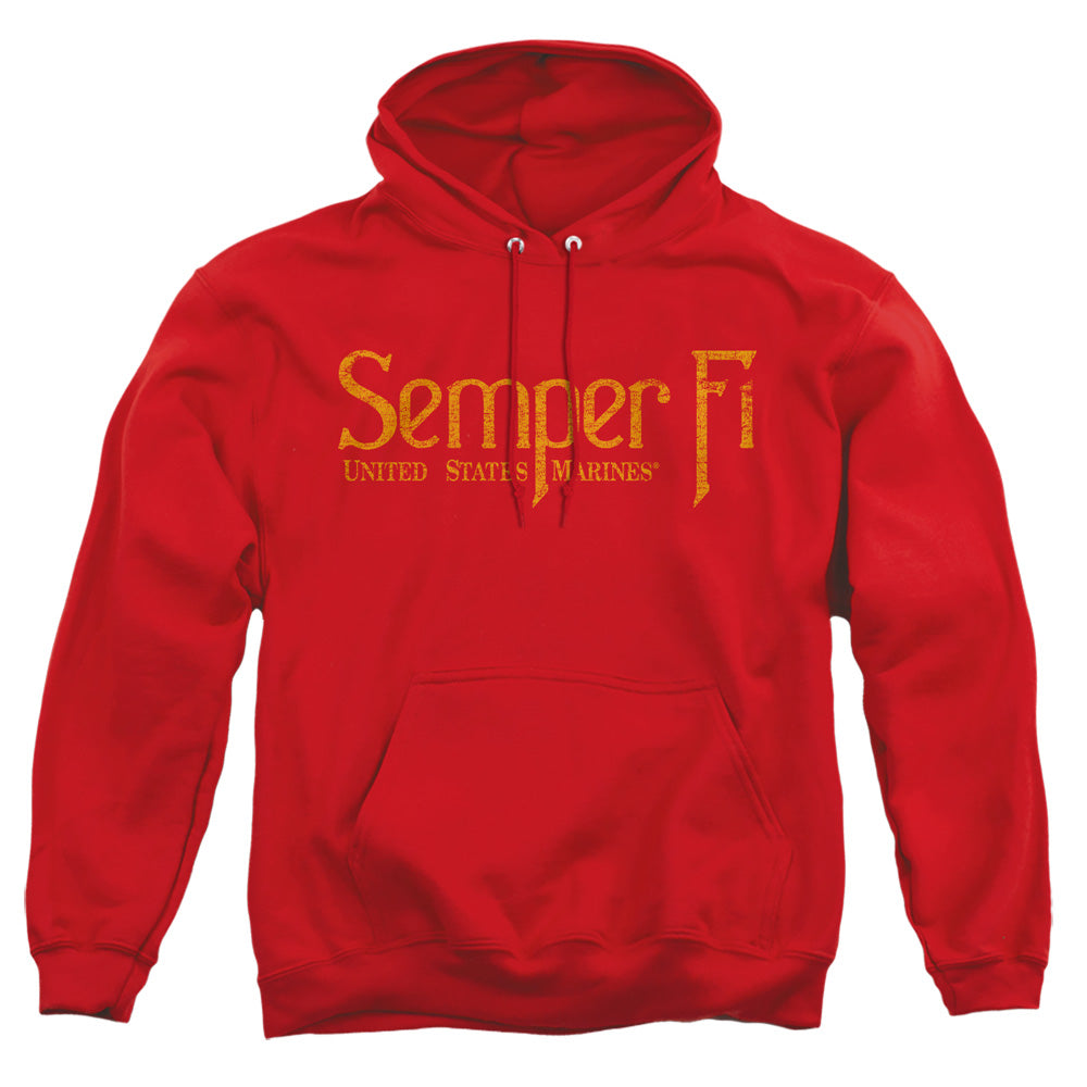 Us Marine Corps Semper Fi Mens Hoodie Red Officially Licensed
