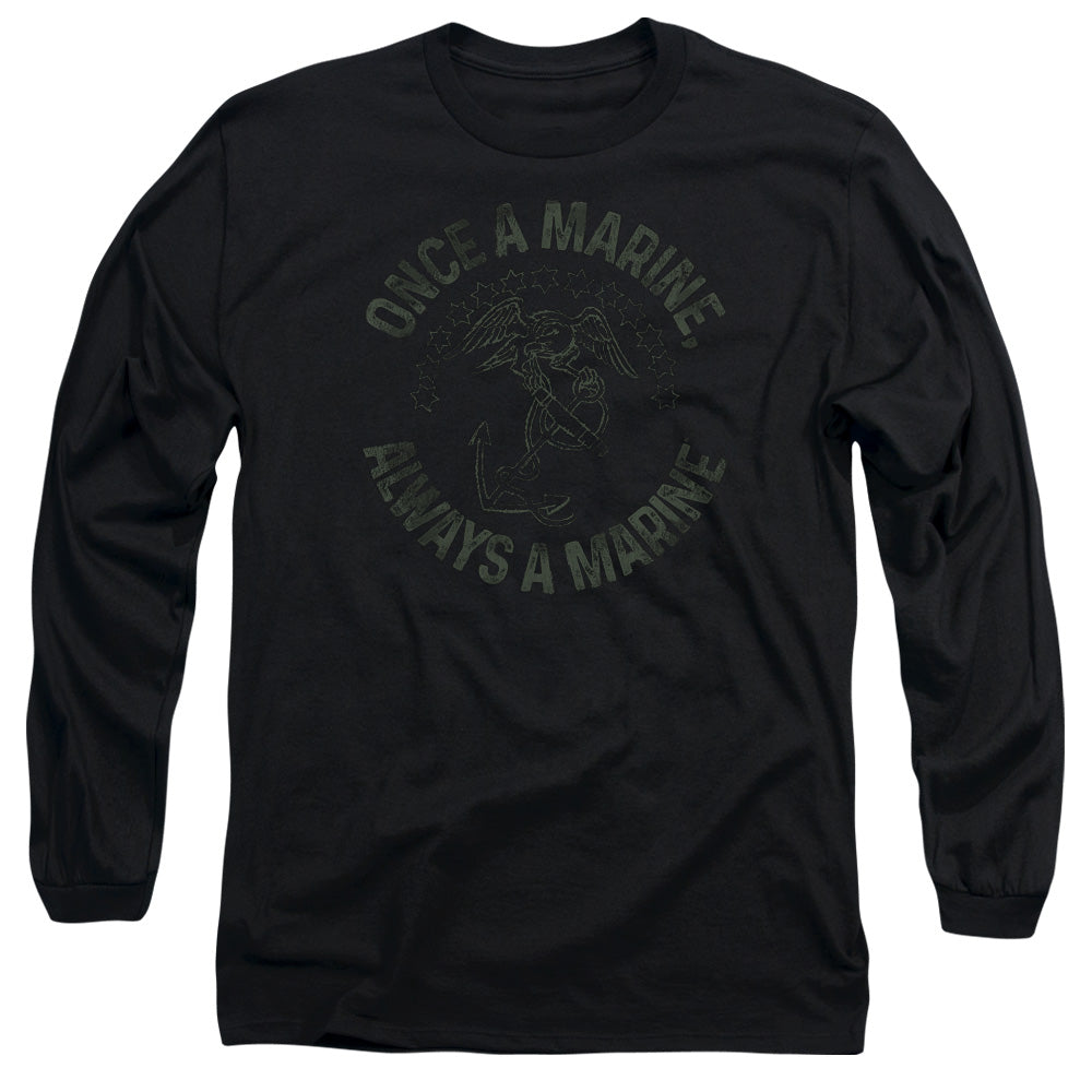 Us Marine Corps Always A Marine Mens Long Sleeve Shirt Black Officially Licensed