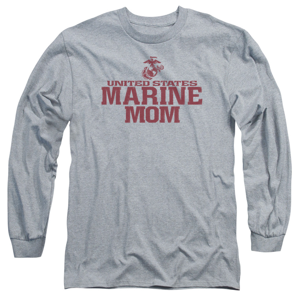 Us Marine Corps Marine Family Mens Long Sleeve Shirt Athletic Heather Officially Licensed