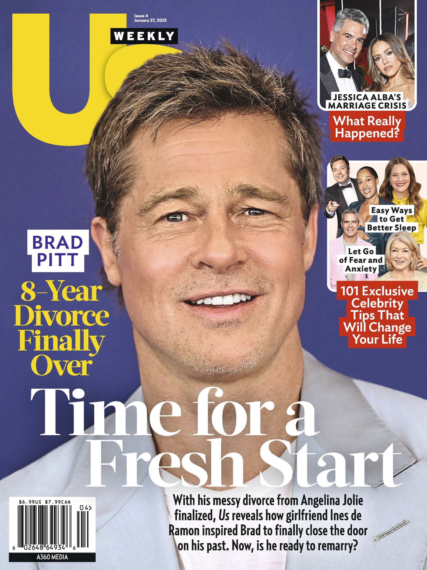 Us Weekly - 01.27.25: A Fresh Start For Brad Pitt & Angelina Jolie After 8 Year Divorce Is Finally Over, Jessica Alba's Marriage Crisis, Exclusive Celebrity Tips That Will Change Your Life & More!