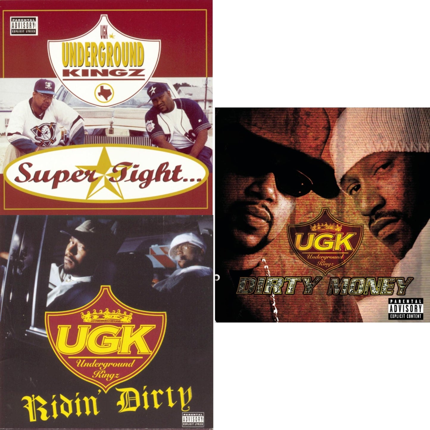 U.G.K. (Underground Kingz) - Super Tight & Ridin Dirty & Dirty Money - CD Bundle