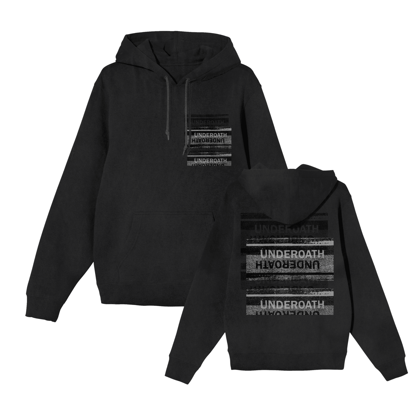 Underoath Let Go Stacked Mens Hoodie