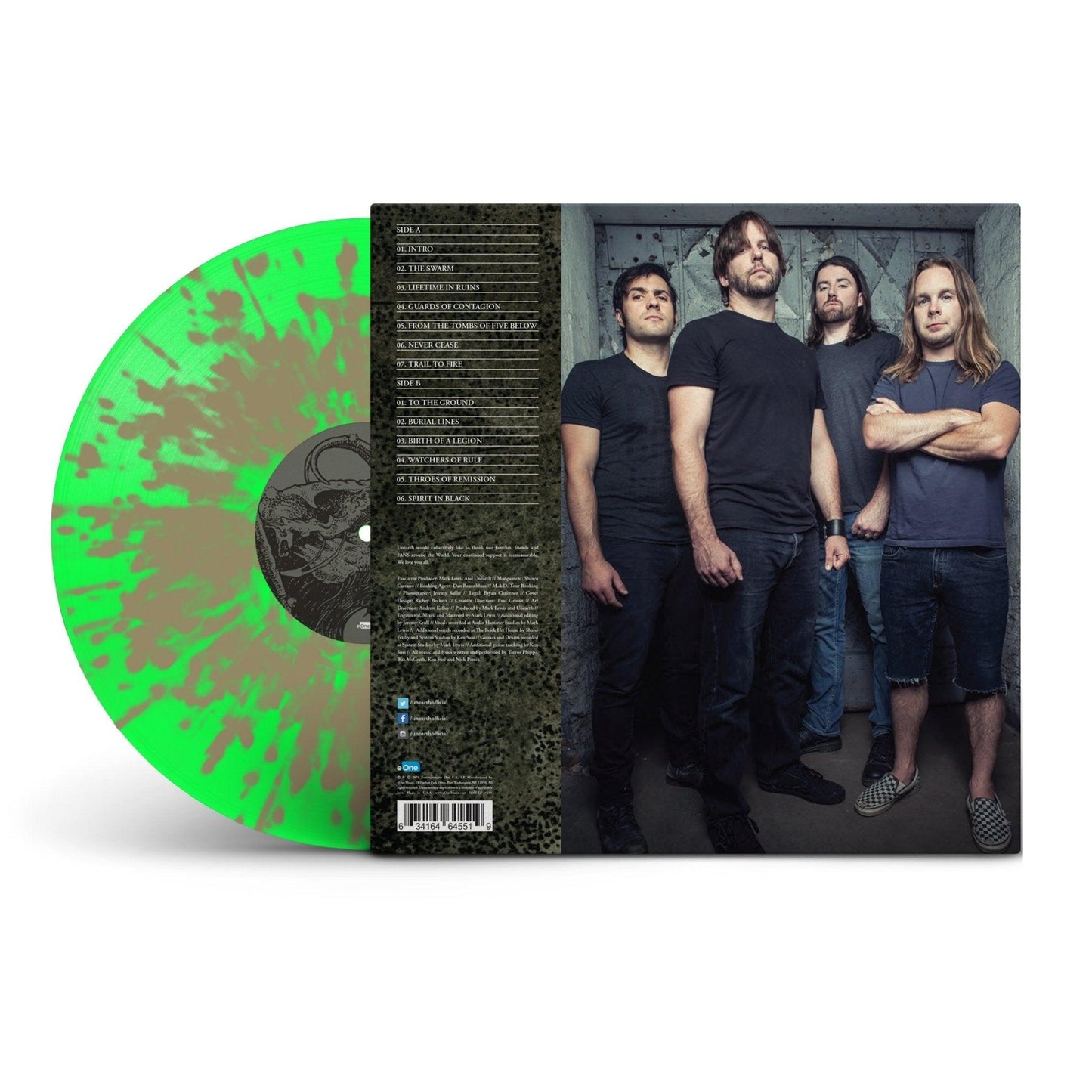 Unearth - Watchers Of Rule Neon Green Vinyl Record