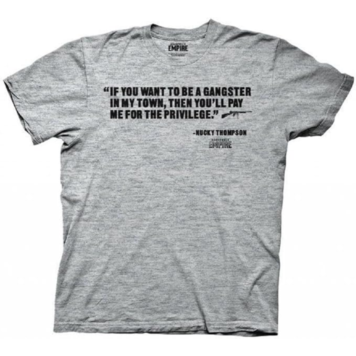 Boardwalk Empire Gangster In My Town Adult Heather Gray T-Shirt
