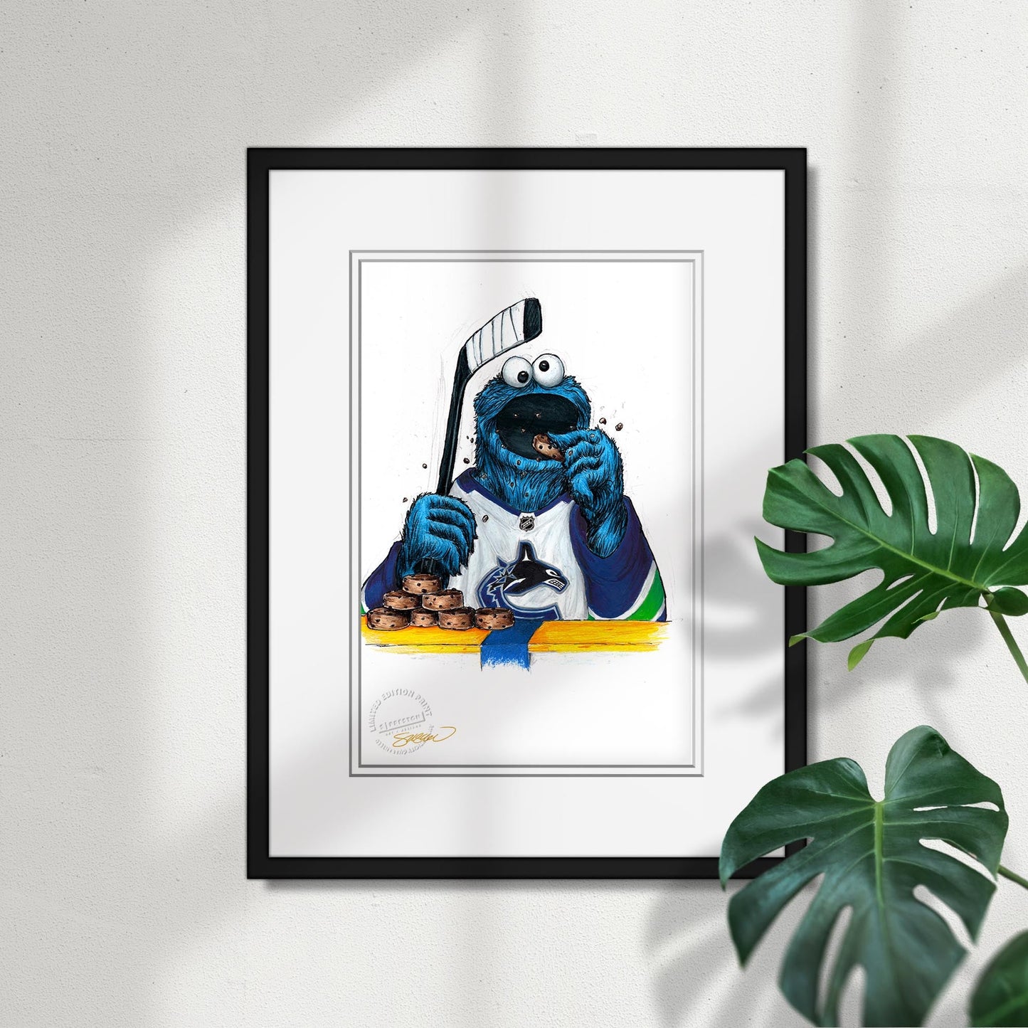 Cookie Monster x NHL Canucks Limited Edition Art Print