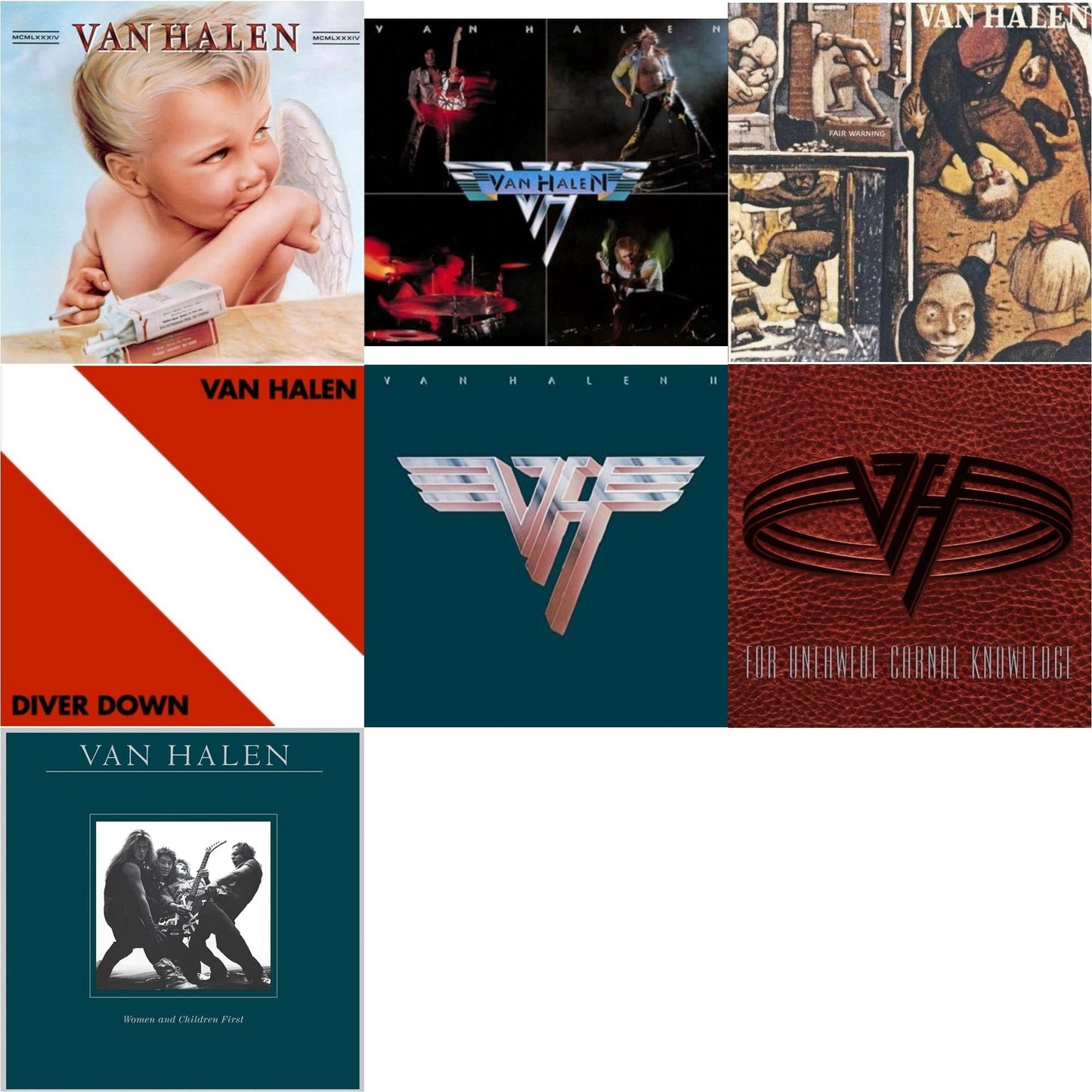Van Halen - Van Halen Ii (180G/Remastered) & Women & Children First & Fair Warning & Diver Down & Van Halen (Digitally Remastered) & 1984 & For Unlawful Carnal Knowledge (2LP/Blu-Ray/2CD)