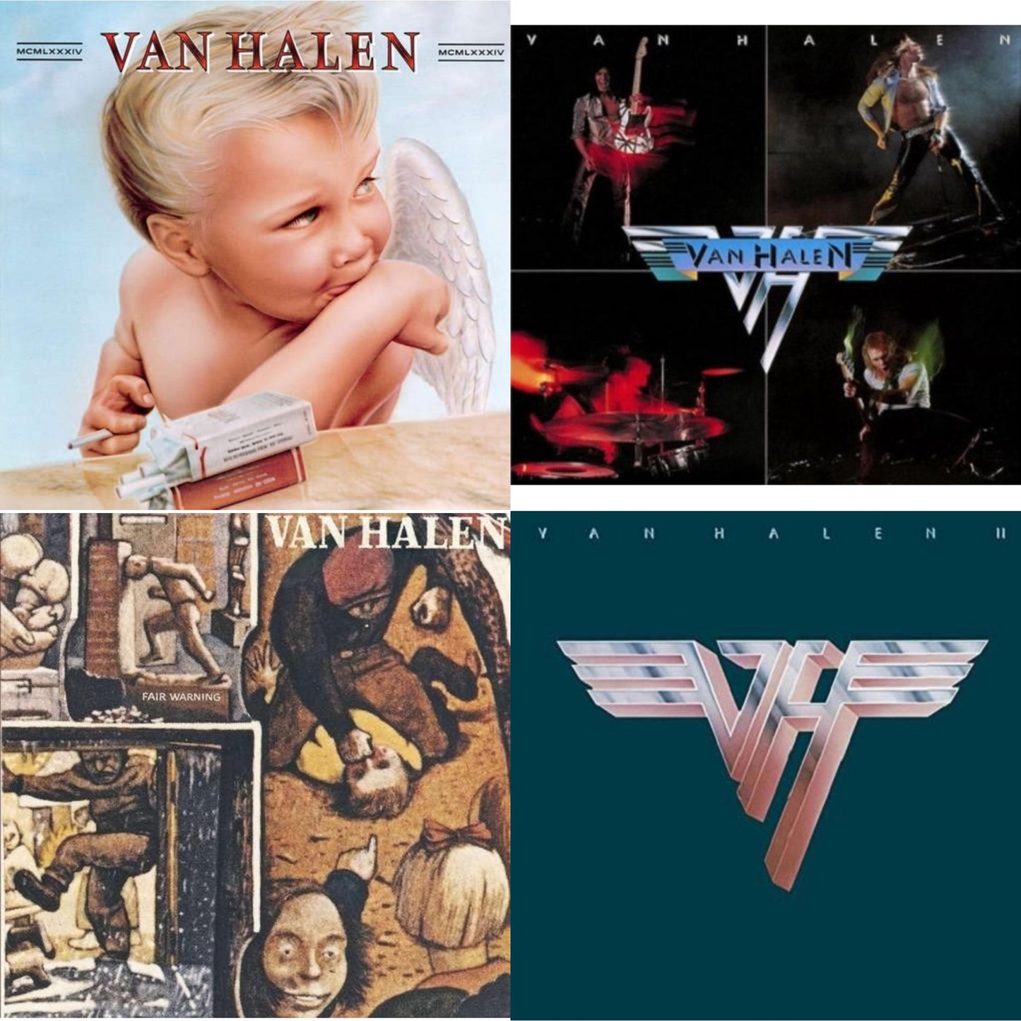 Van Halen - Van Halen Ii (180G/Remastered) & Fair Warning & Van Halen (Digitally Remastered) & 1984 - LP Vinyl Bundle