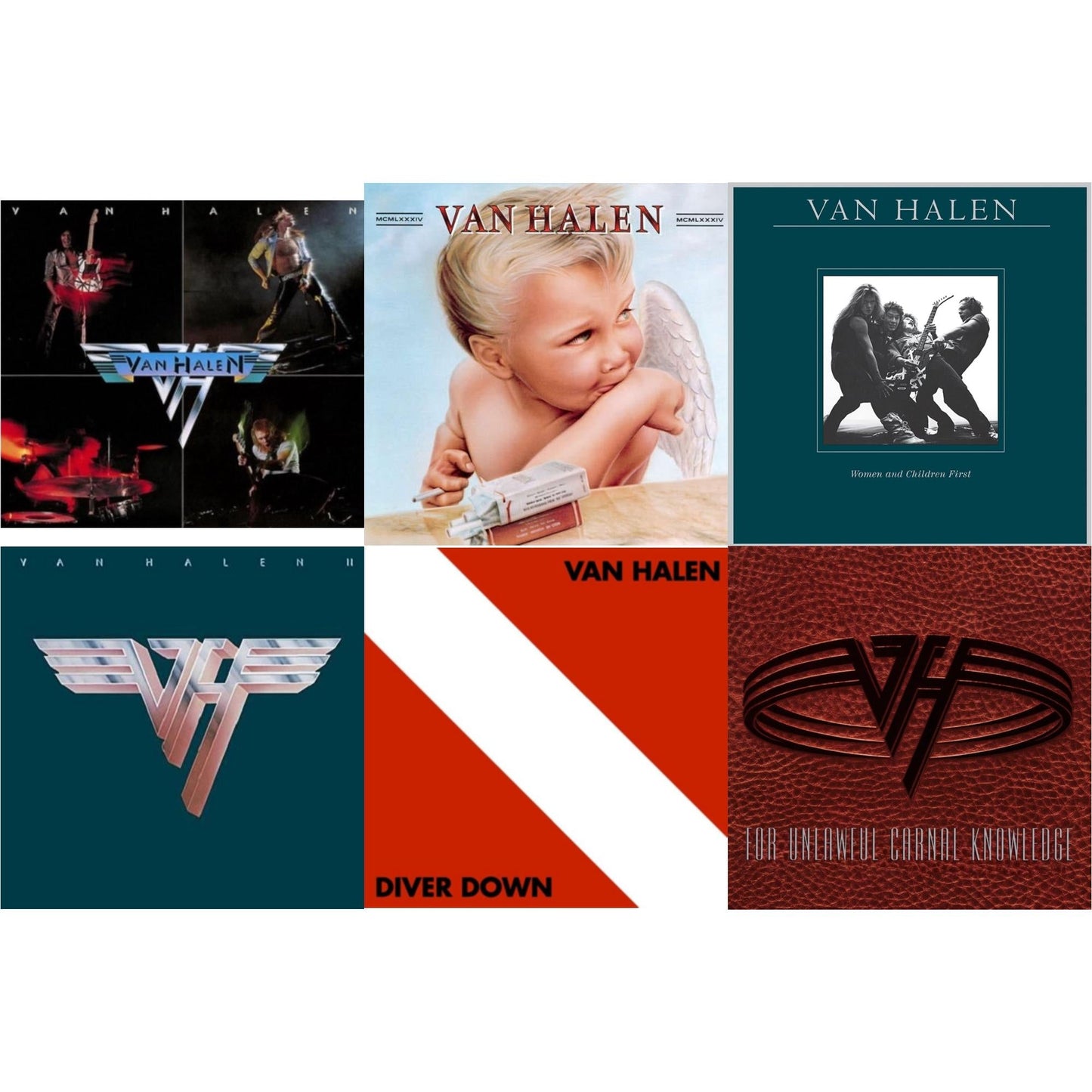 Van Halen - Van Halen Ii (180G/Remastered) & Women & Children First & Diver Down & Van Halen (Digitally Remastered) & 1984 & For Unlawful Carnal Knowledge (2LP/Blu-Ray/2CD)