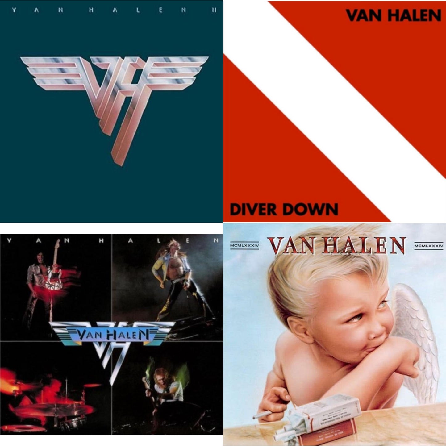 Van Halen - Van Halen Ii (180G/Remastered) & Diver Down & Van Halen (Digitally Remastered) & 1984 - LP Vinyl Bundle
