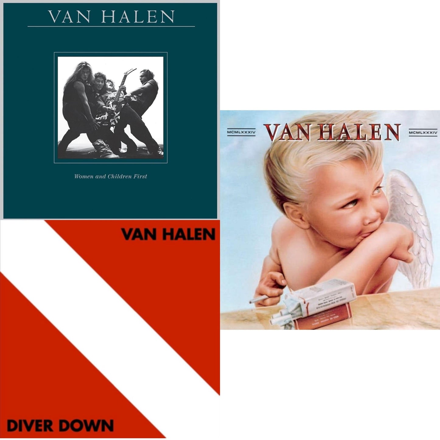 Van Halen - Women & Children First & Diver Down & 1984 - LP Vinyl Bundle