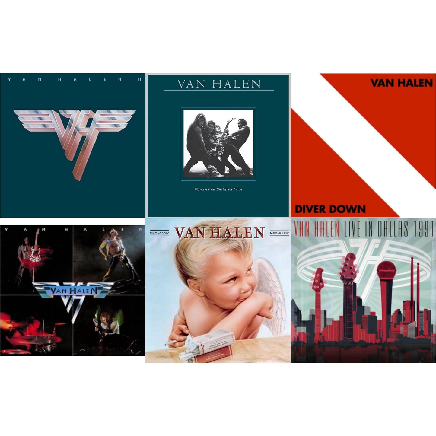 Van Halen - Van Halen Ii (180G/Remastered) & Women & Children First & Diver Down & Van Halen (Digitally Remastered) & 1984 & Live In Dallas 1991 (X) (2LP)