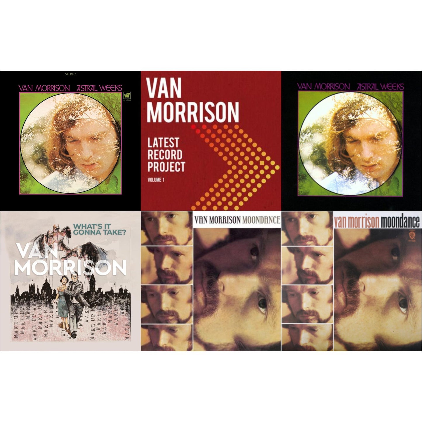 Van Morrison - Astral Weeks (Olive LP Vinyl) (Rocktober) & Latest Record Project Volume I (3LP) & Astral Weeks (180G/Original Master) & WhatโS It Gonna Take? (2LP) & Moondance (Deluxe/3LP) & Moondance