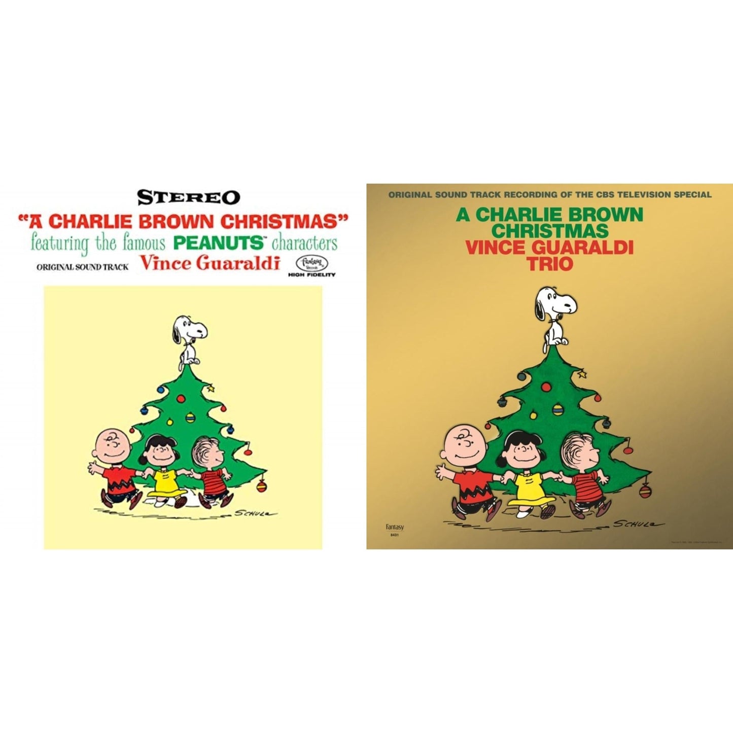 Vince Trio Guaraldi - Charlie Brown Christmas (180G) & Charlie Brown Christmas (2022 Gold Foil Edition) - LP Vinyl Bundle