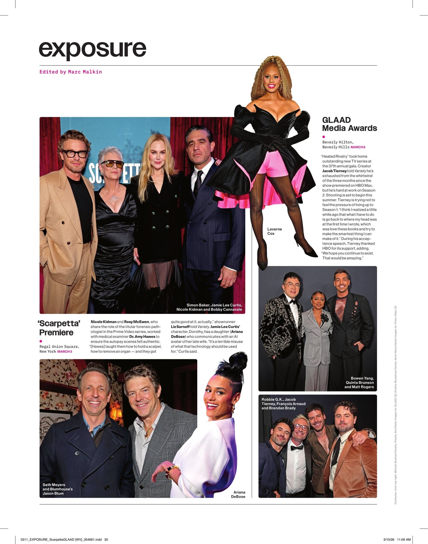 Variety - 26.03.11 Edition: The Oscars Issue, Under Her Spell, The Year Of Nicole Kidman, Sean Penn’s Oscars Absence Raising Questions, L.A. & N.Y.’s Real Estate Elite, Ireland’s Production Boom & More!