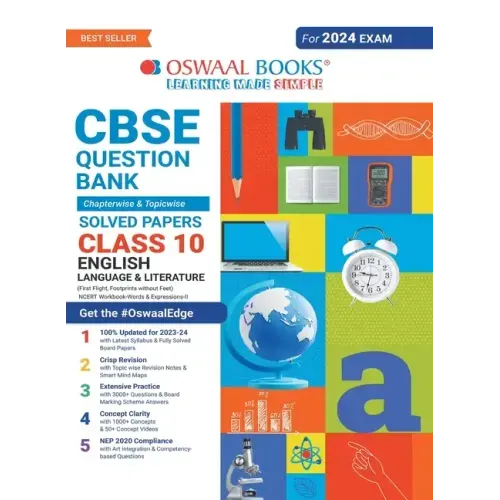 Oswaal CBSE Chapterwise & Topicwise Question Bank Class 10 English Language & Literature Book (For 2023-24 Exam)