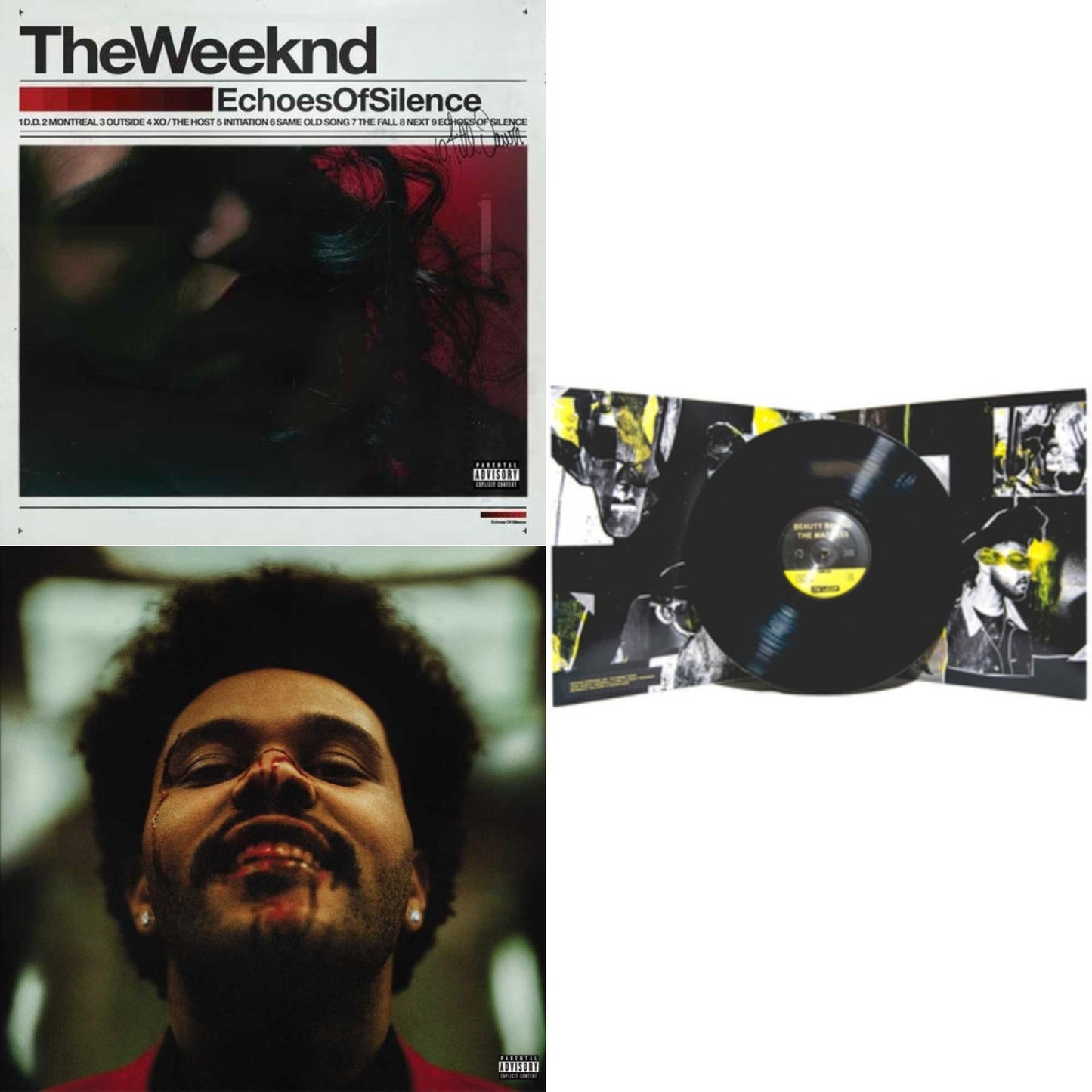 Weeknd - Echoes Of Silence & After Hours (X) (2LP/Clear W/ Red Splatter Vinyl) & Beauty Behind The Madness (X)