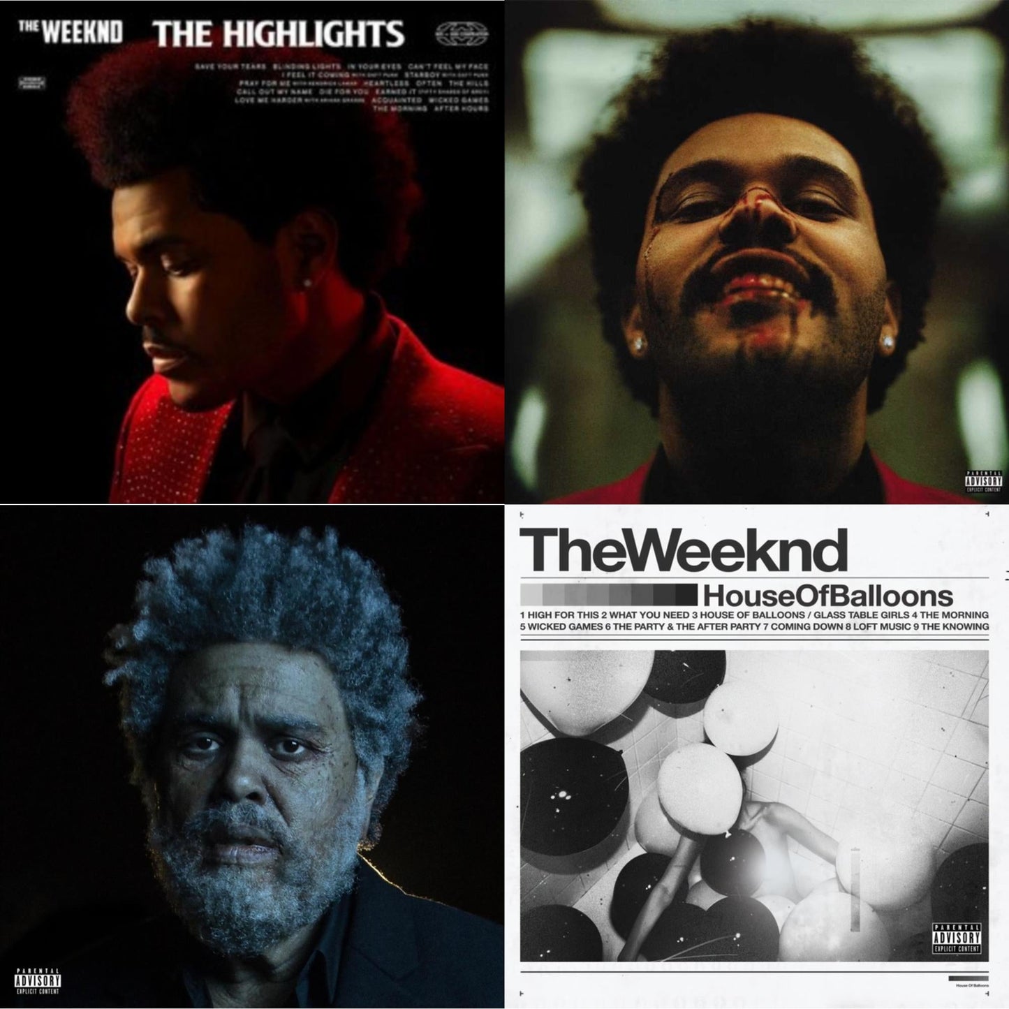 Weeknd - Highlights (2LP) & House Of Balloons (10Th Anniversary) (2LP) & Dawn Fm (X) (2LP) & After Hours (X) (2LP/Clear W/ Red Splatter Vinyl)