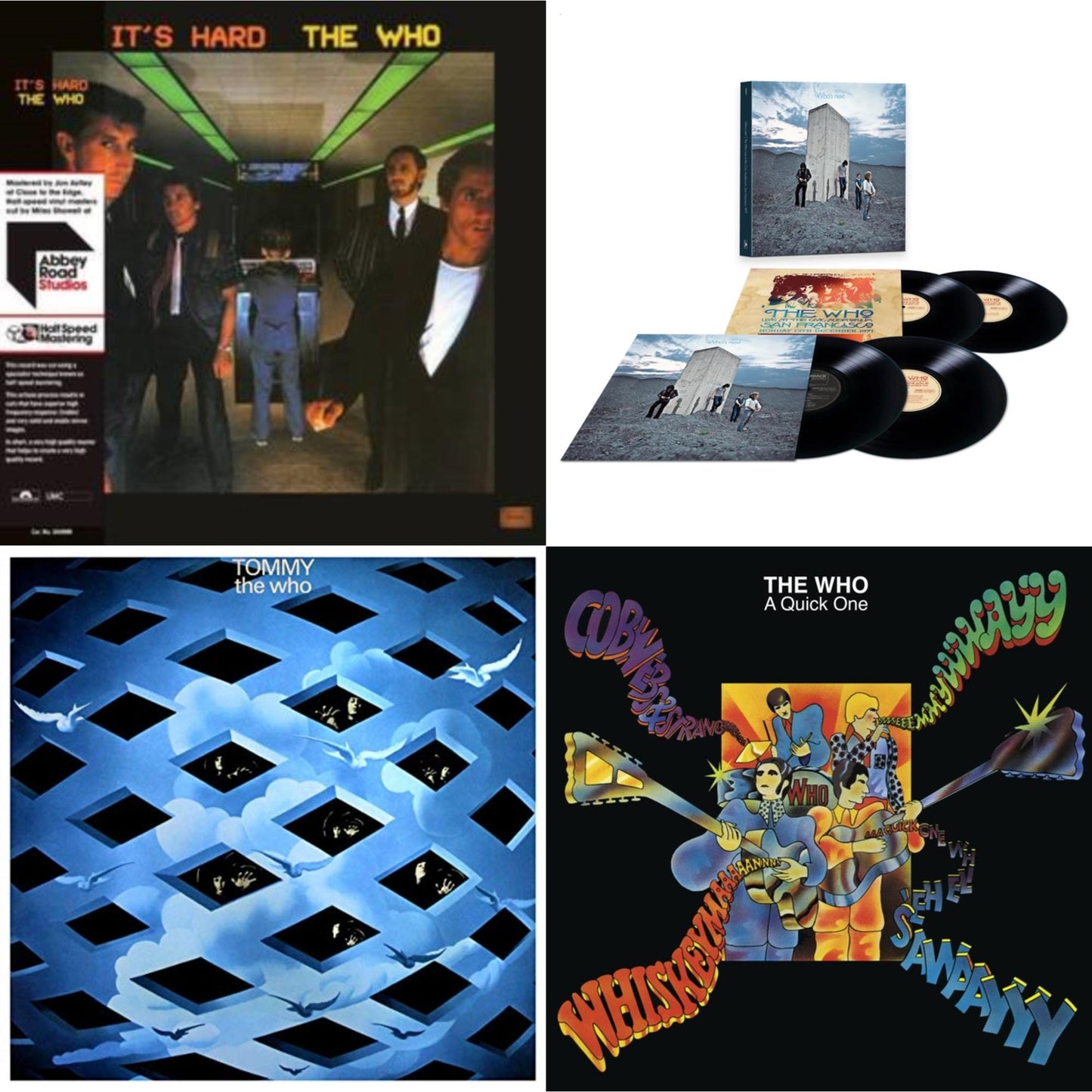 Who - Quick One (Half-Speed Master) & Who's Next/San Francisco 1971 (4LP) & It's Hard (40Th An/2LP/Orange & Yellow Vinyl/Half-Speed)(Rsd) & Tommy