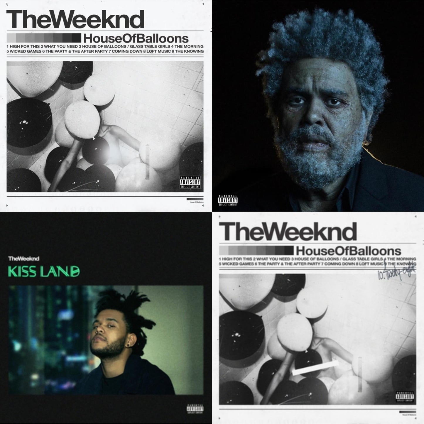 Weeknd - House Of Balloons (10Th Anniversary) (2LP) & Dawn Fm (X) (2LP) & Kiss Land (2LP) & House Of Balloons (X)