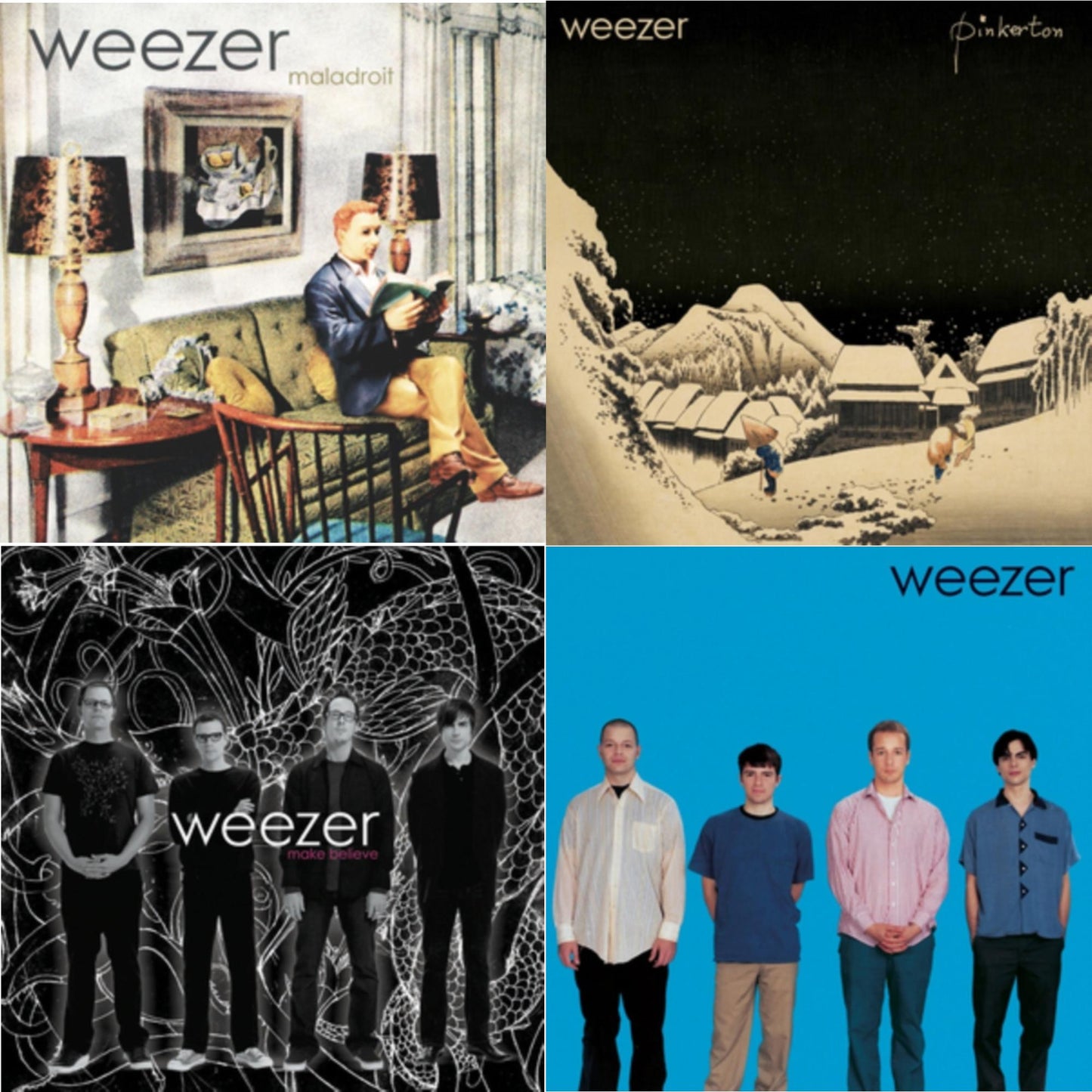 Weezer - Weezer (Blue Album) & Pinkerton & Maladroit & Make Believe - LP Vinyl Bundle
