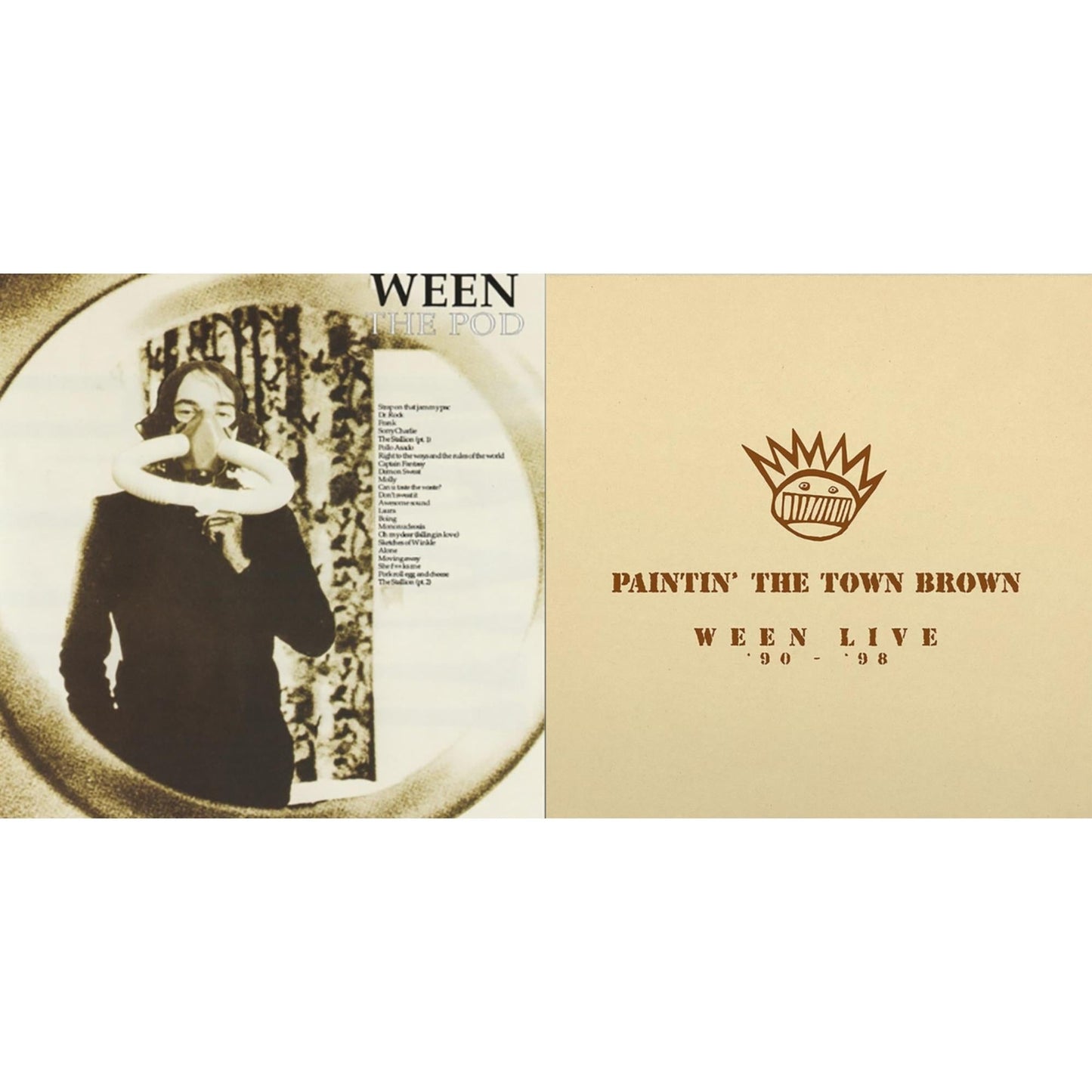 Ween - Pod (Fuscus (Brown & Cream Vinyl) Edition) (2LP) & Paintin' The Town Brown: Ween Live 1990-1998 (Brown Vinyl/3LP)