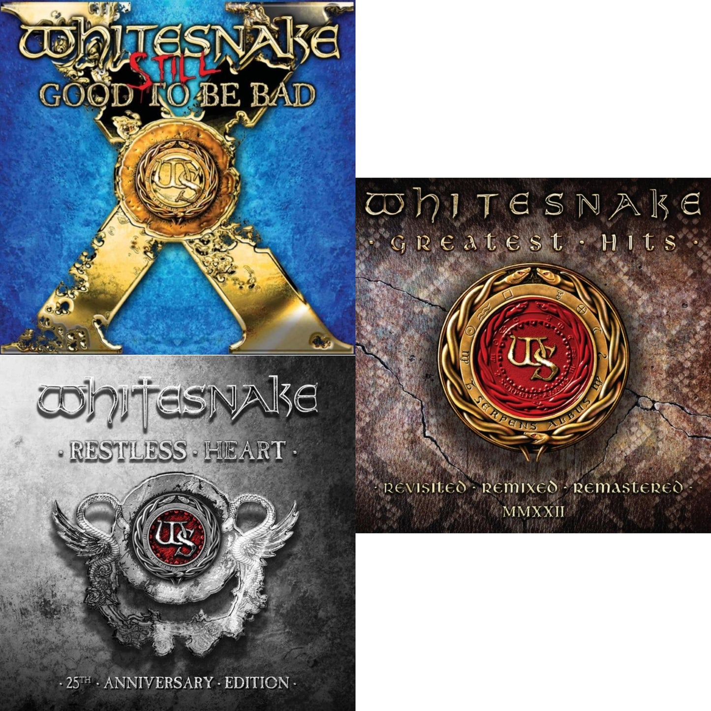 Whitesnake - Restless Heart (2021 Remix) (2LP) & Greatest Hits & Still Good To Be Bad (2LP)