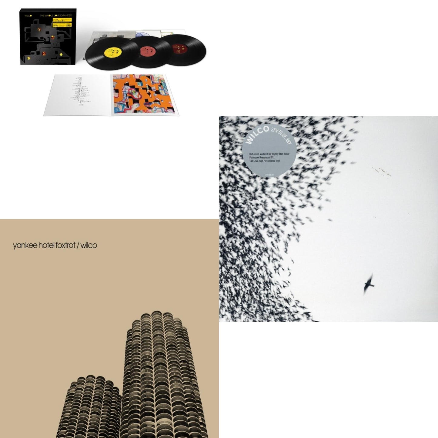 Wilco - Whole Love Expanded (3LP/140G) & Yankee Hotel Foxtrot (2022 Remaster/Creamy White Vinyl/2LP) (I) & Sky Blue Sky
