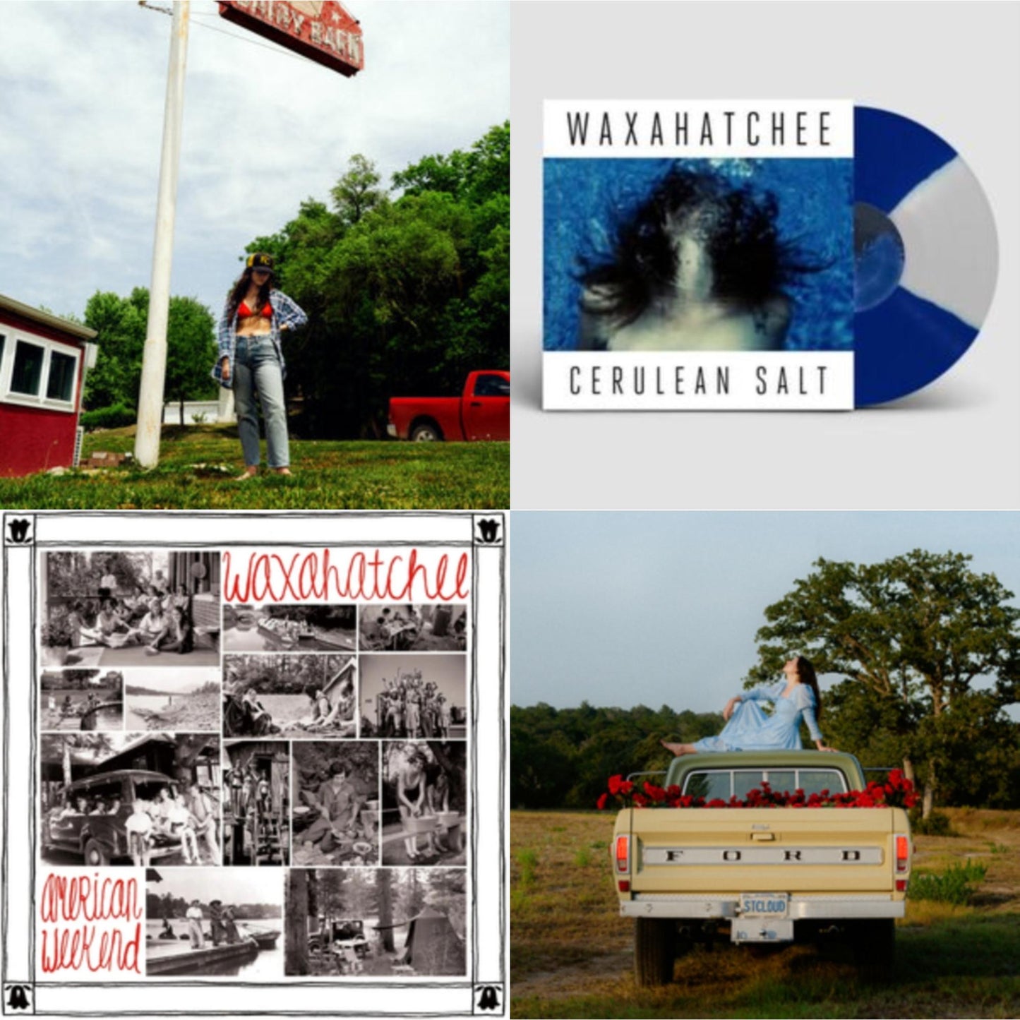 Waxahatchee - Tigers Blood & Cerulean Salt (Blue & Whte Quad LP Vinyl) & American Weekend (Black & Red Quad LP Vinyl) & Saint Cloud