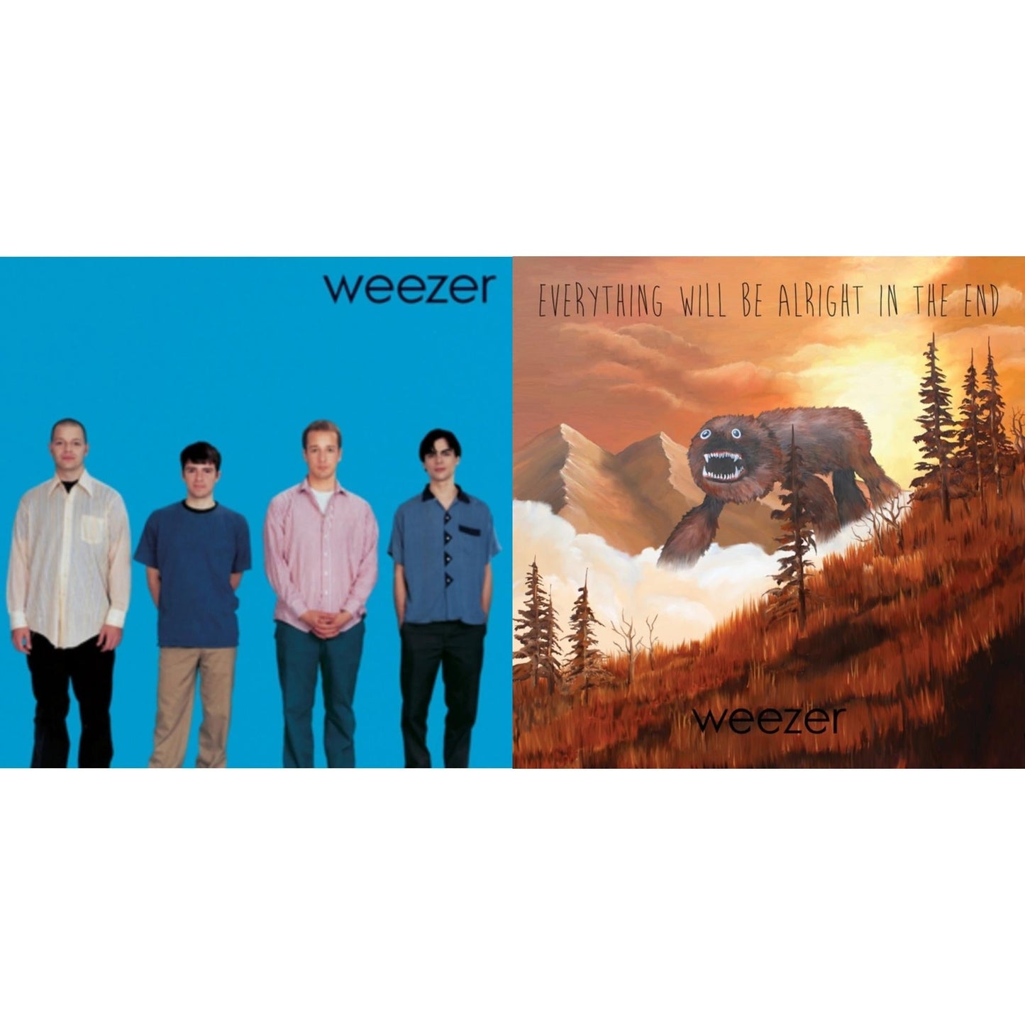 Weezer - Everything Will Be Alright In The End & Weezer (Blue Album) - LP Vinyl Bundle