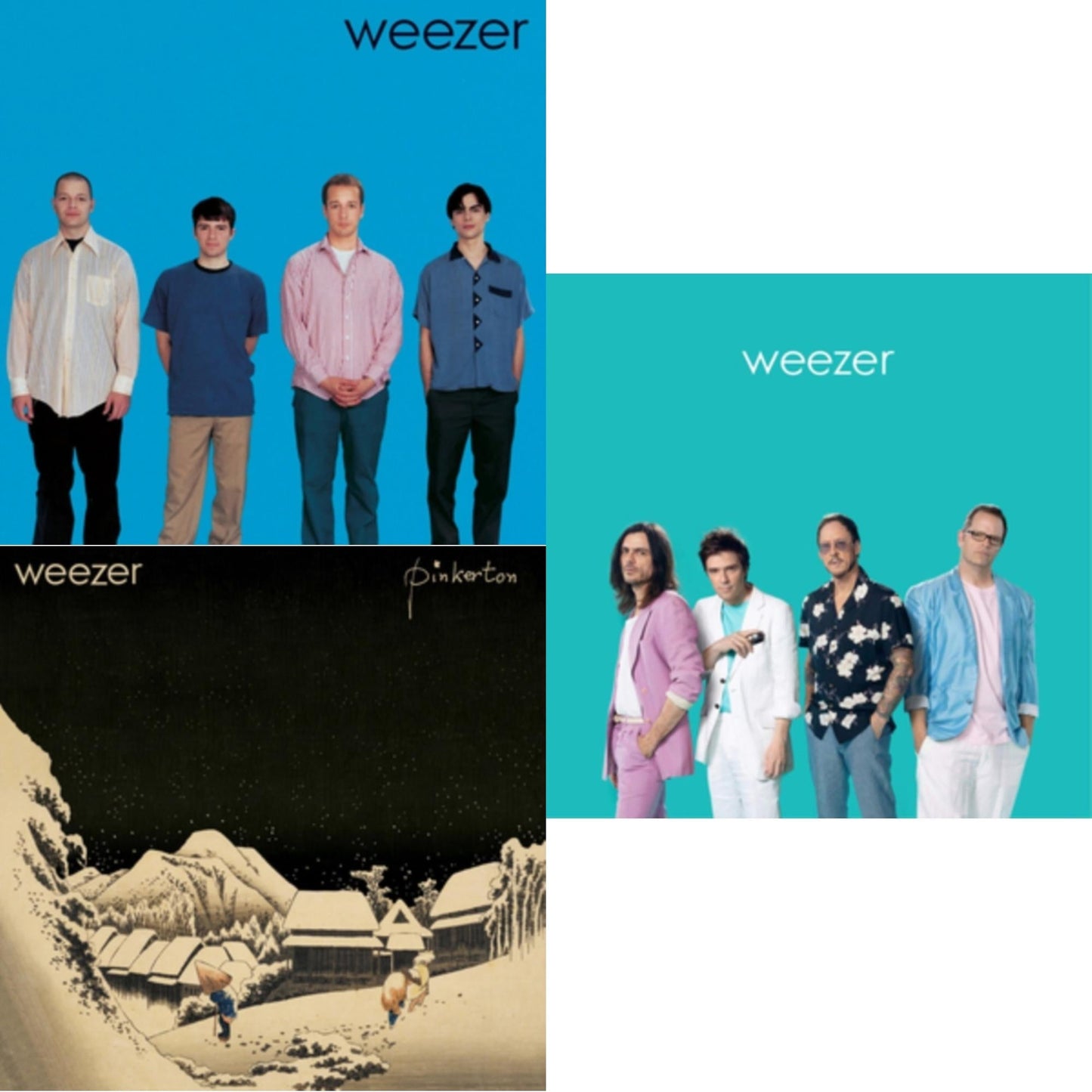 Weezer - Weezer: Teal Album & Weezer (Blue Album) & Pinkerton - LP Vinyl Bundle