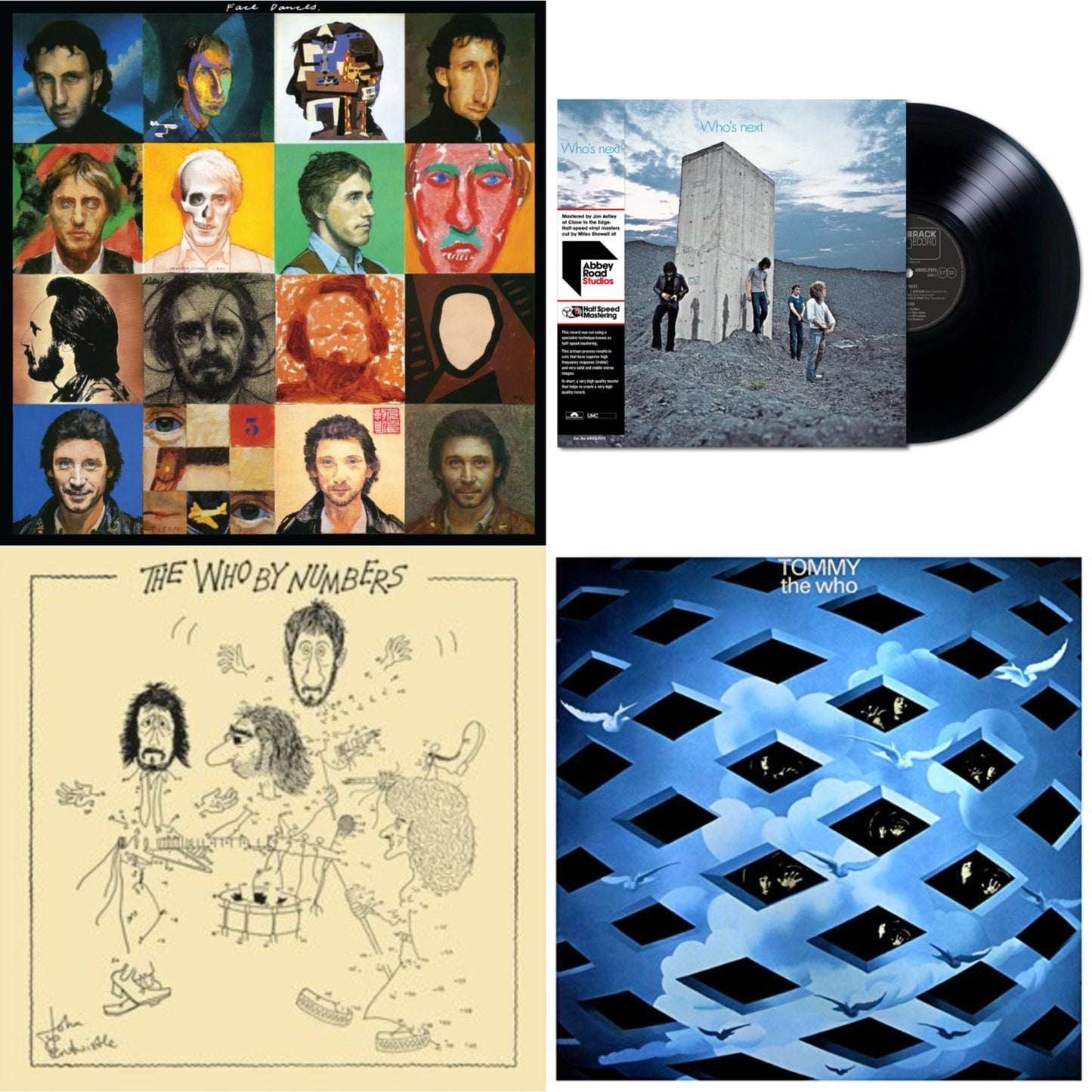 Who - Face Dances (2LP/Color Vinyl) & Who's Next (Remastered Original Album) (Half-Speed LP Vinyl) & Who By Numbers (Half-Speed/180G) & Tommy