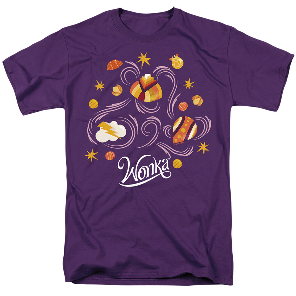 Willy Wonka And The Chocolate Factory Candy Mens T Shirt Purple Officially Licensed