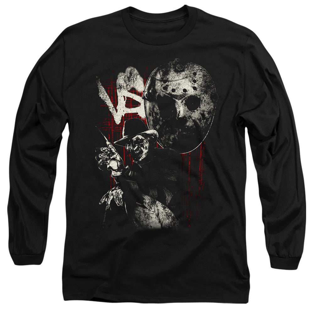 Freddy Vs Jason Scratches Mens Long Sleeve Shirt Black Officially Licensed Officially Licensed