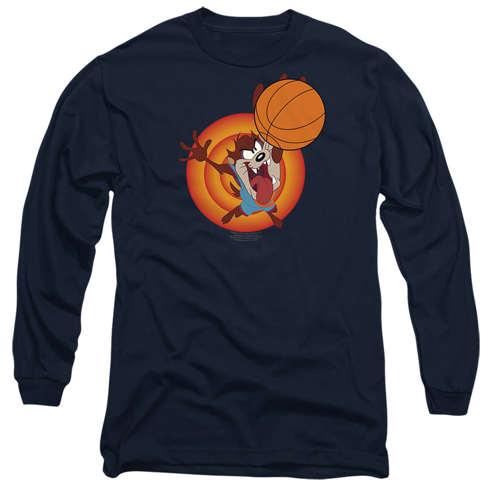Space Jam 2 Taz Slam Mens Long Sleeve Shirt Navy Officially Licensed