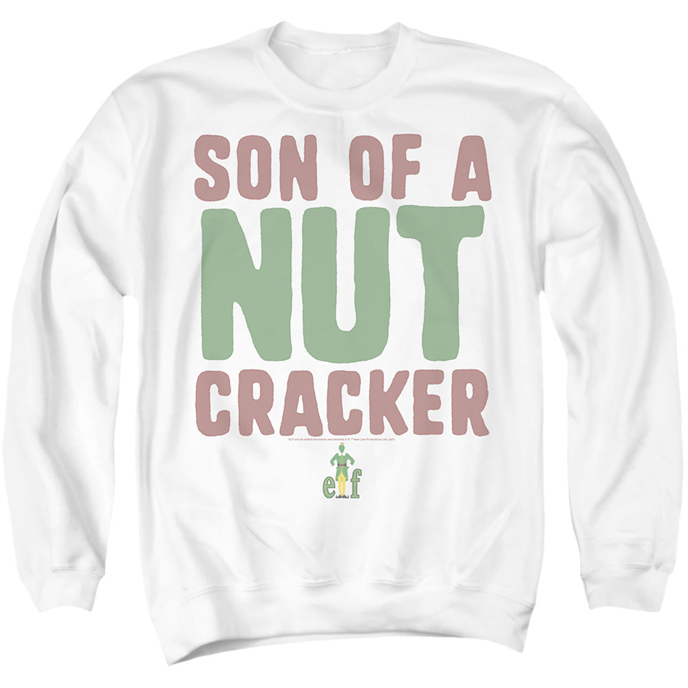 Elf Buddy The Elf 'Son Of A Nut Cracker' Mens Crewneck Sweatshirt White