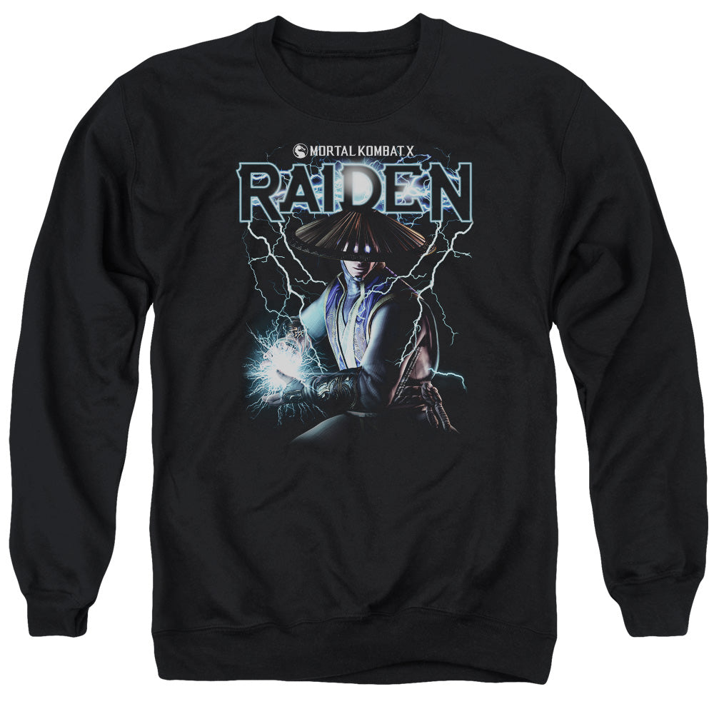 Mortal Kombat Raiden Mens Crewneck Sweatshirt Black Officially Licensed