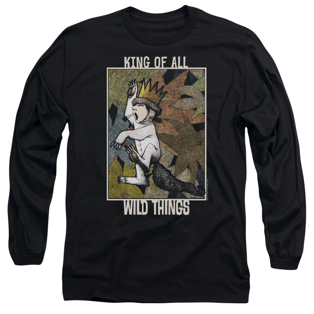 Where The Wild Things Are King Of All Wild Things Mens Long Sleeve Shirt Black Officially Licensed