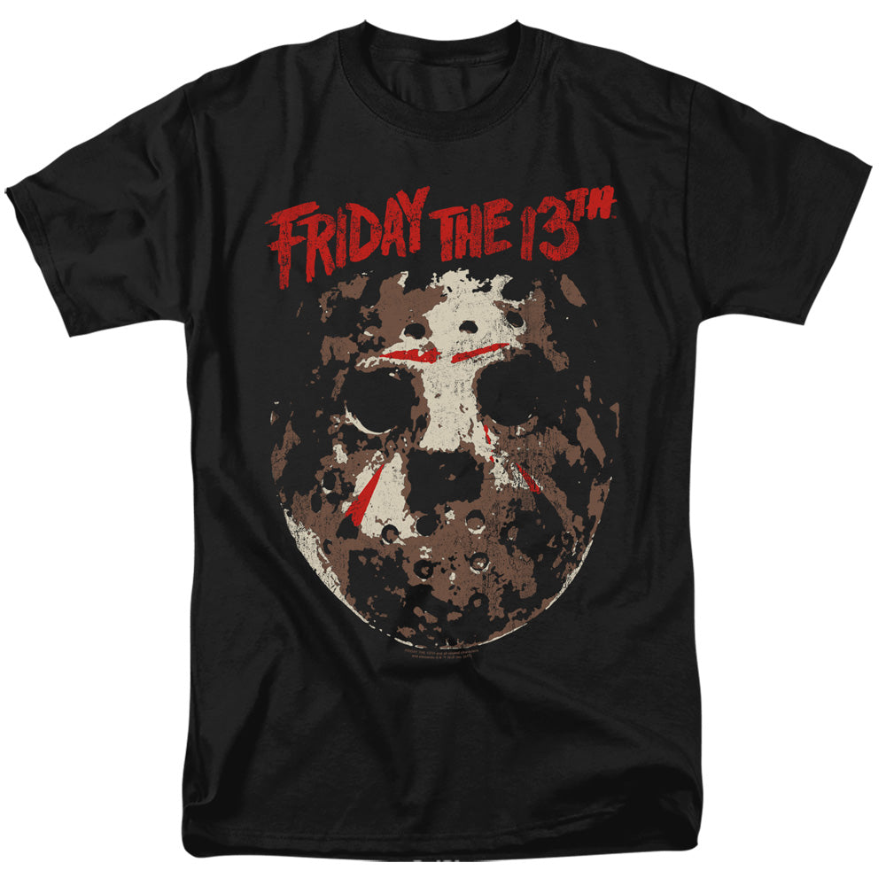 Friday The 13Th Rough Mask Mens T Shirt Black