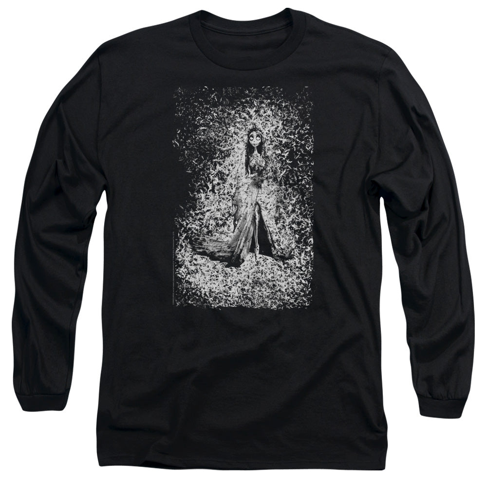Corpse Bride Bird Dissolve Mens Long Sleeve Shirt Black Officially Licensed Officially Licensed